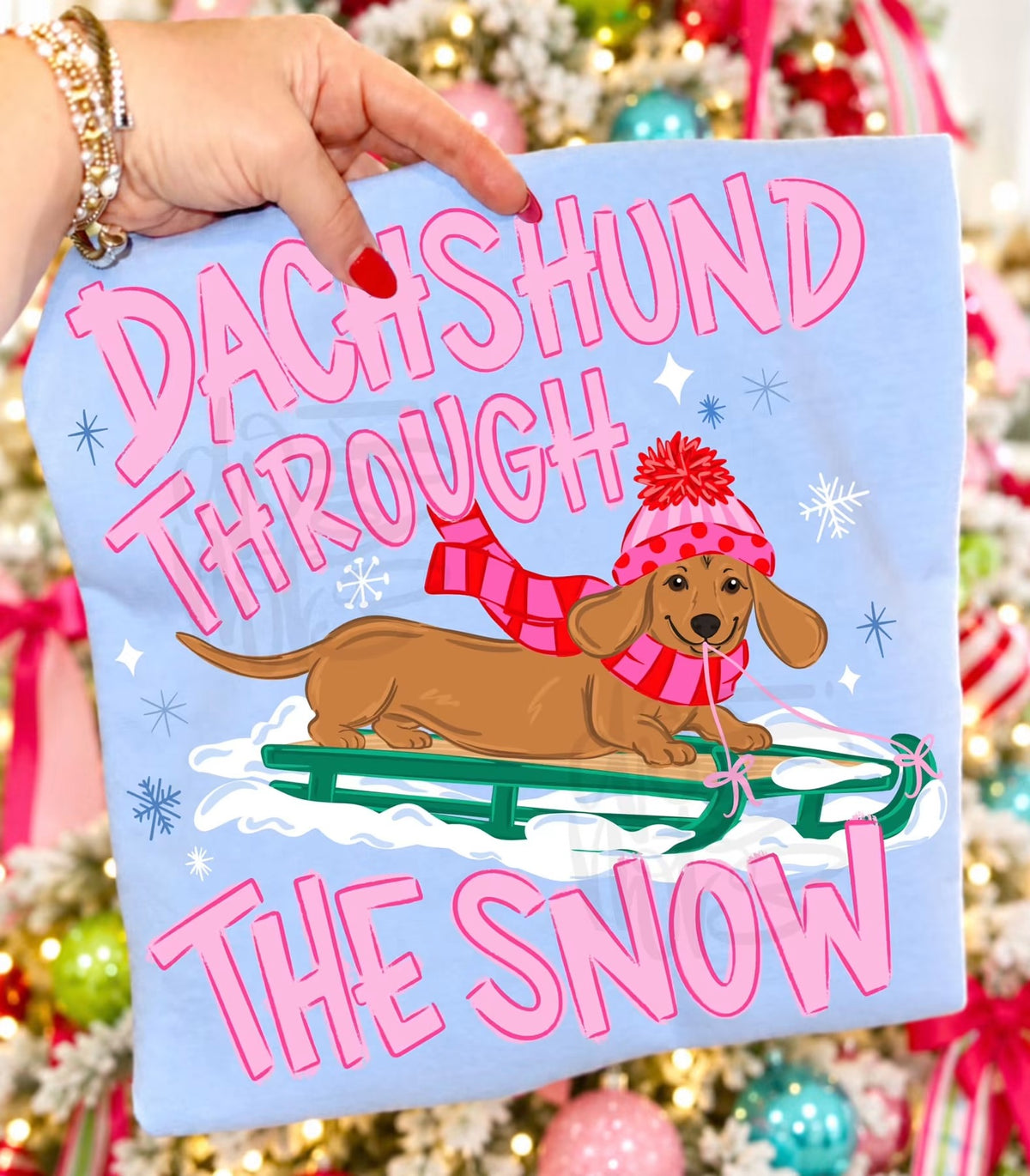 Dachshund Through the Snow Tee