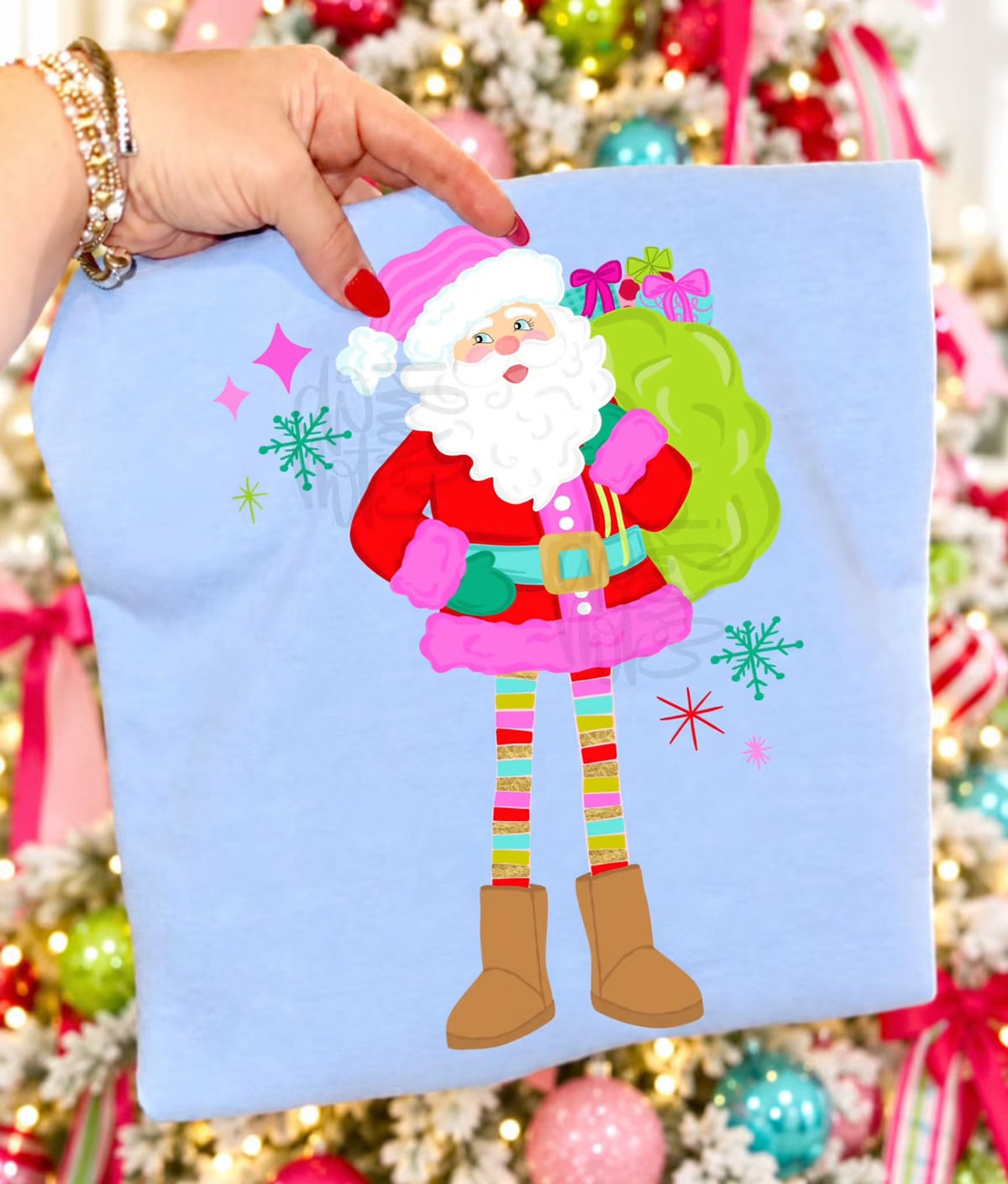 Whimsical Santa Christmas Tee π
ππ