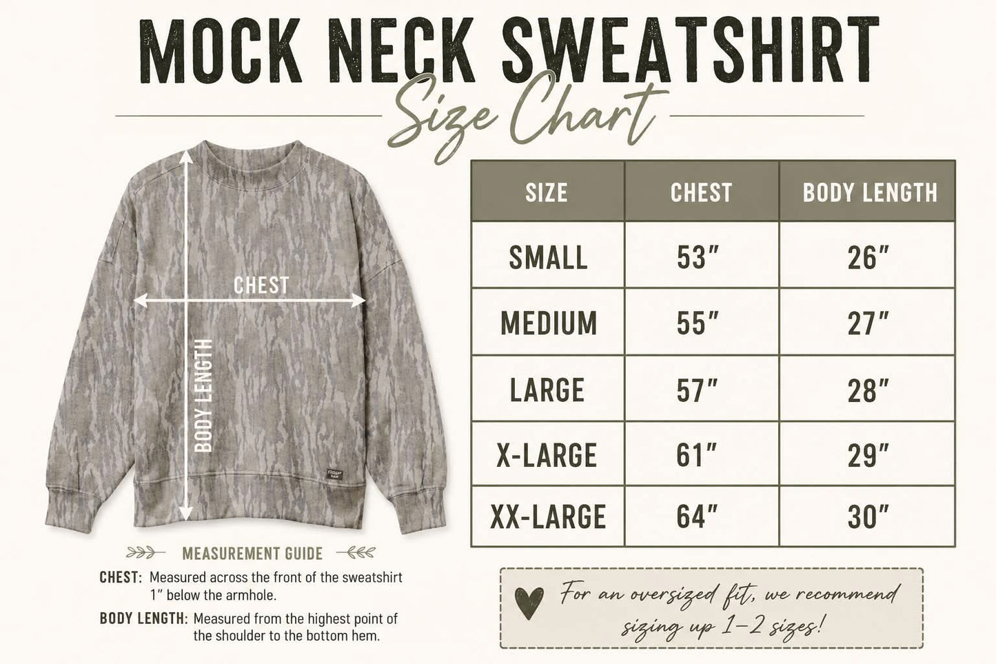 Mossy Oak Mock Bottomland Neck Sweatshirt PRE-ORDER