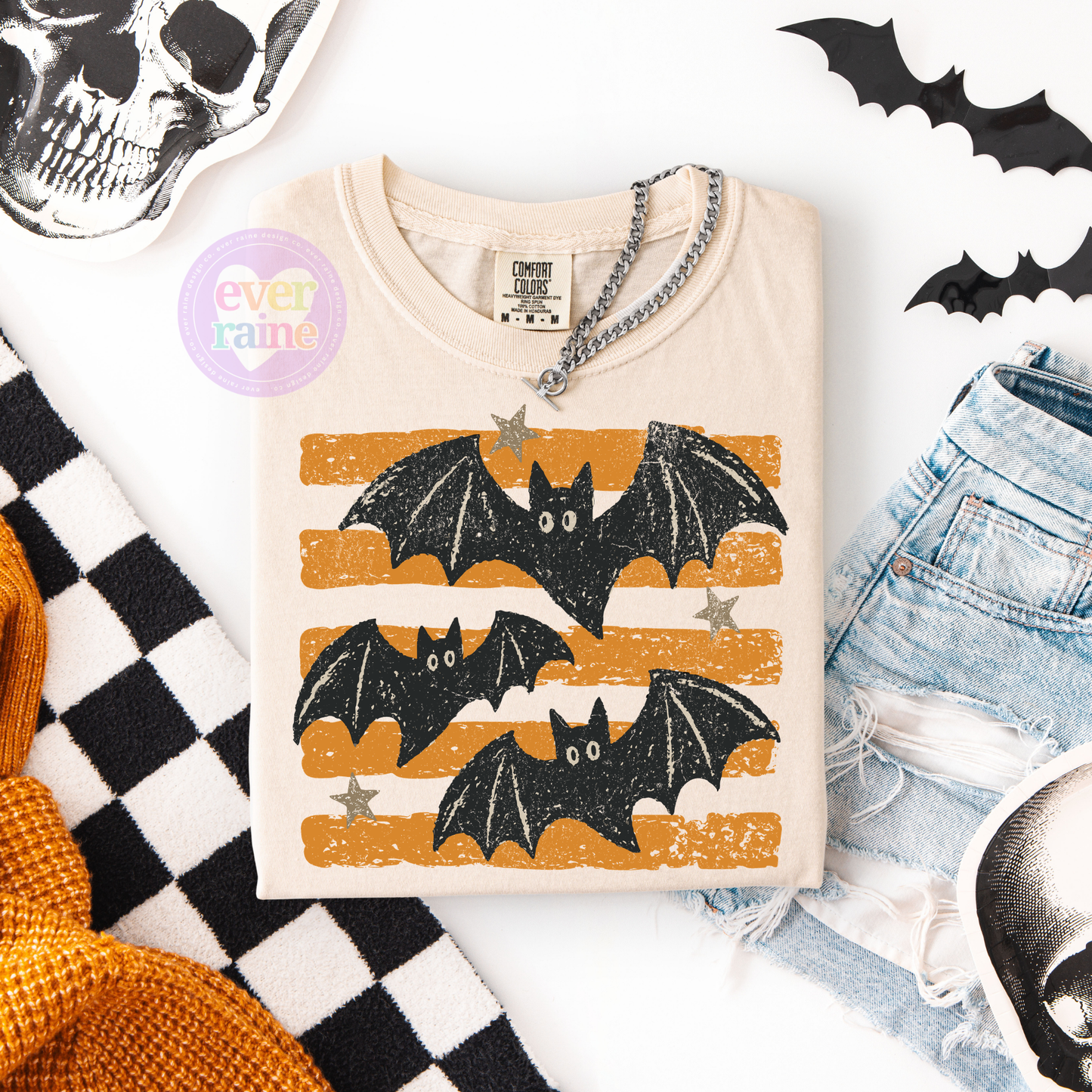 Vintage Bats Halloween Tee