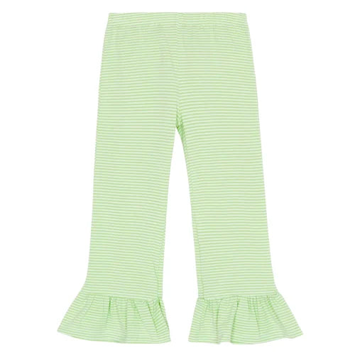 Girls Striped Ruffle Pants