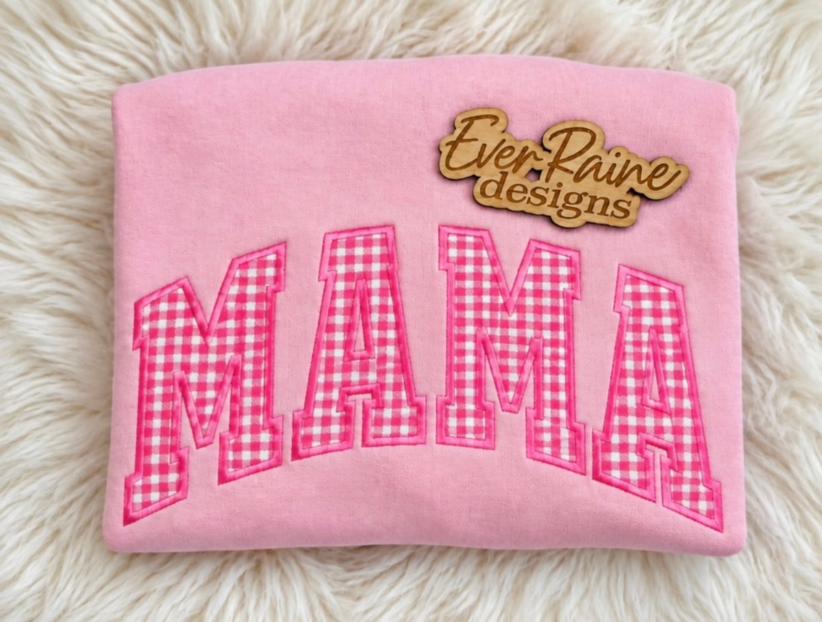 Personalized Gingham Appliqué Name Sweatshirt