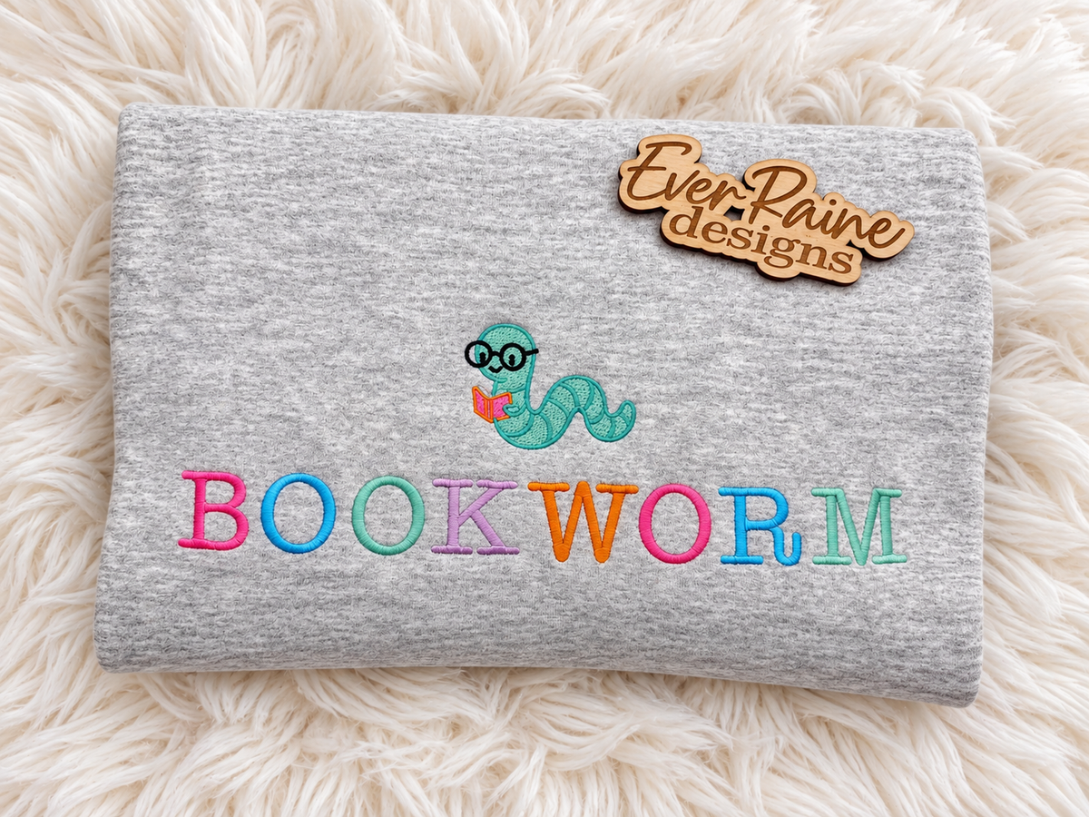 Bookworm Embroidered Sweatshirt