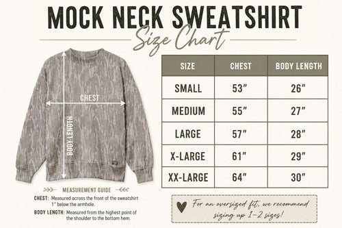 Mossy Oak Mock Bottomland Neck Sweatshirt PRE-ORDER