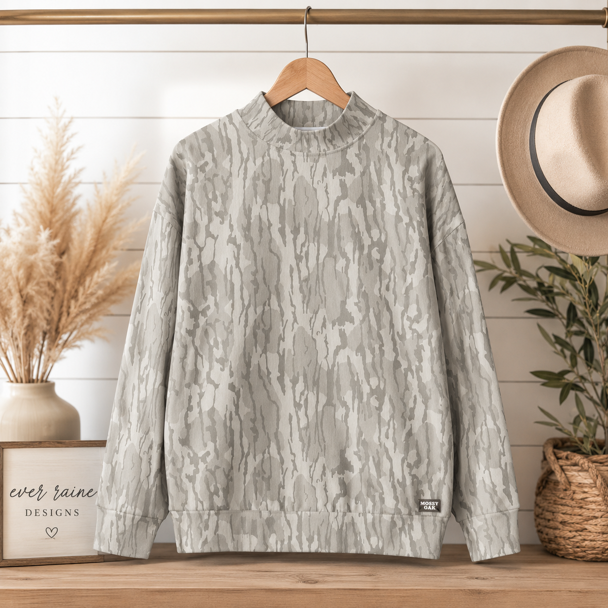 Mossy Oak Mock Bottomland Neck Sweatshirt PRE-ORDER