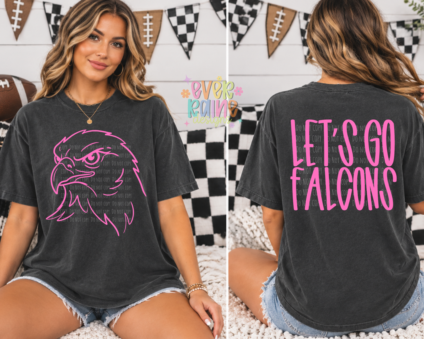 Pink Out Game Day Tee- Front & Back