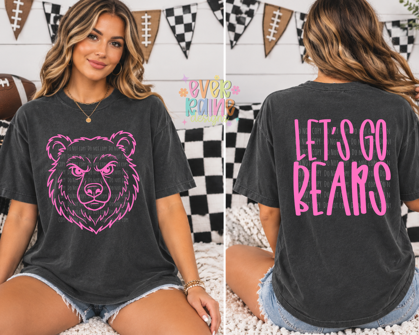 Pink Out Game Day Tee- Front & Back