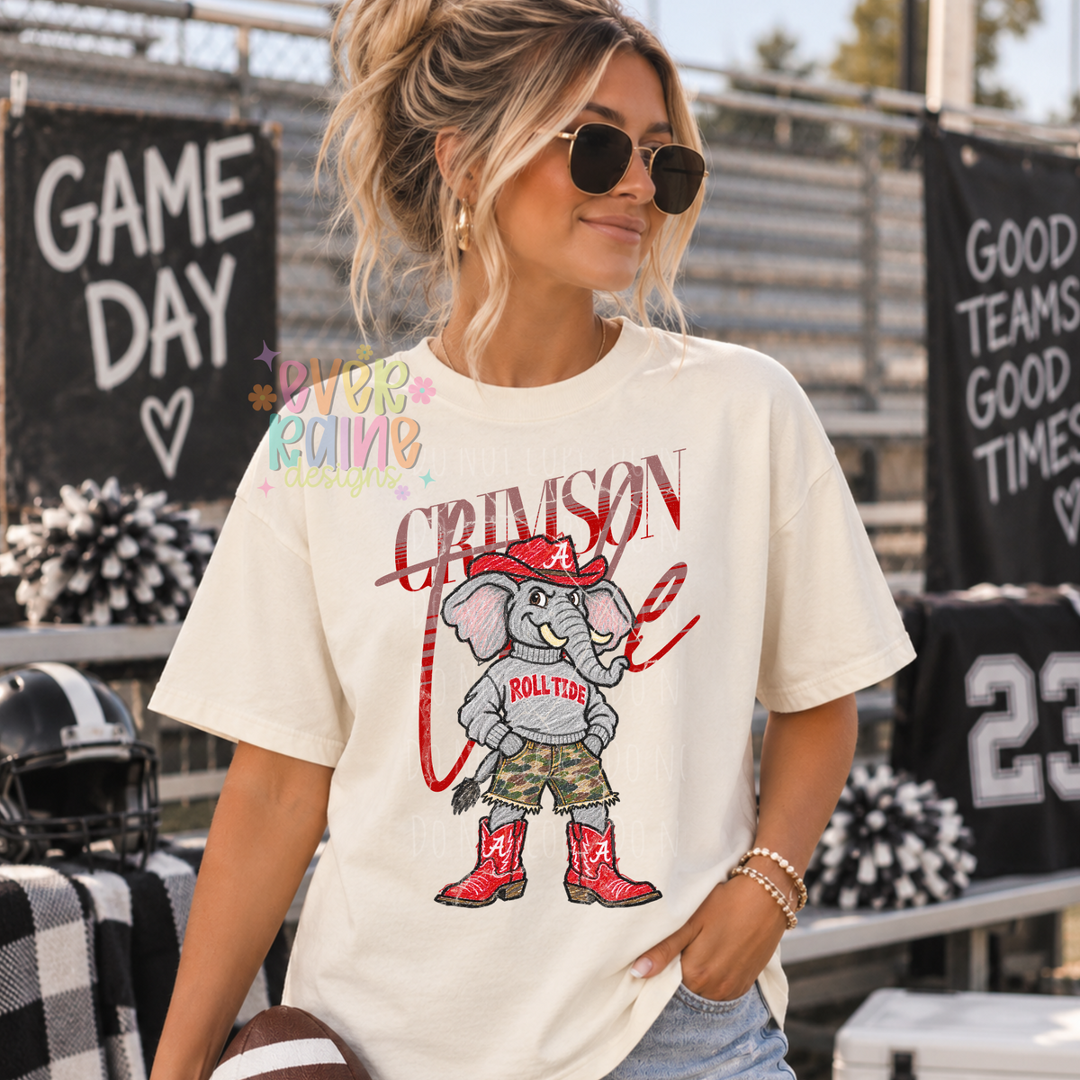 Vintage Camo Mascot Tee